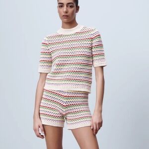 NWT  Knit Striped Zara Shorts.  Size small.